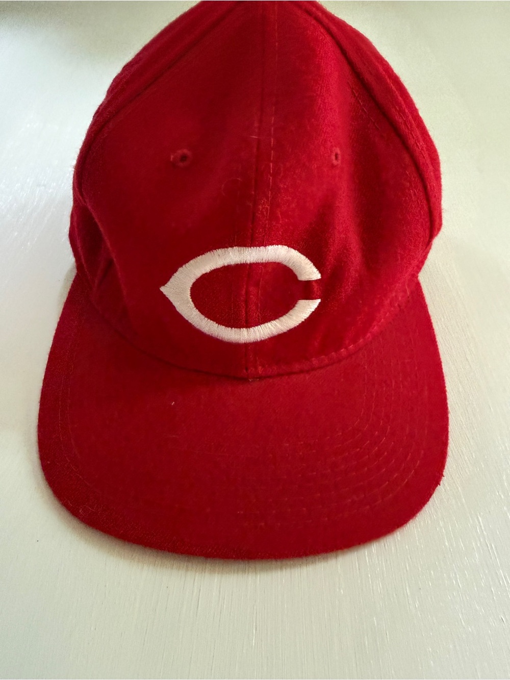Vintage 90s Cincinnati Reds Sports Specialties 100% Wool Hat Cap MLB 7 1/4